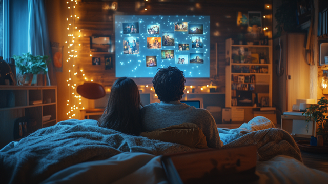 Slideshow of couple's photos