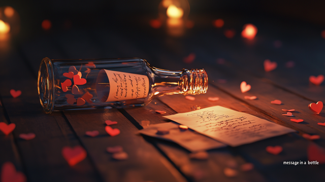 Love letter and romantic notes