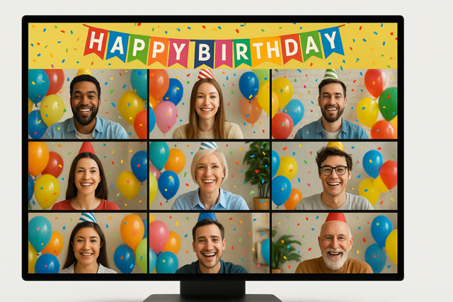 Virtual birthday celebration
